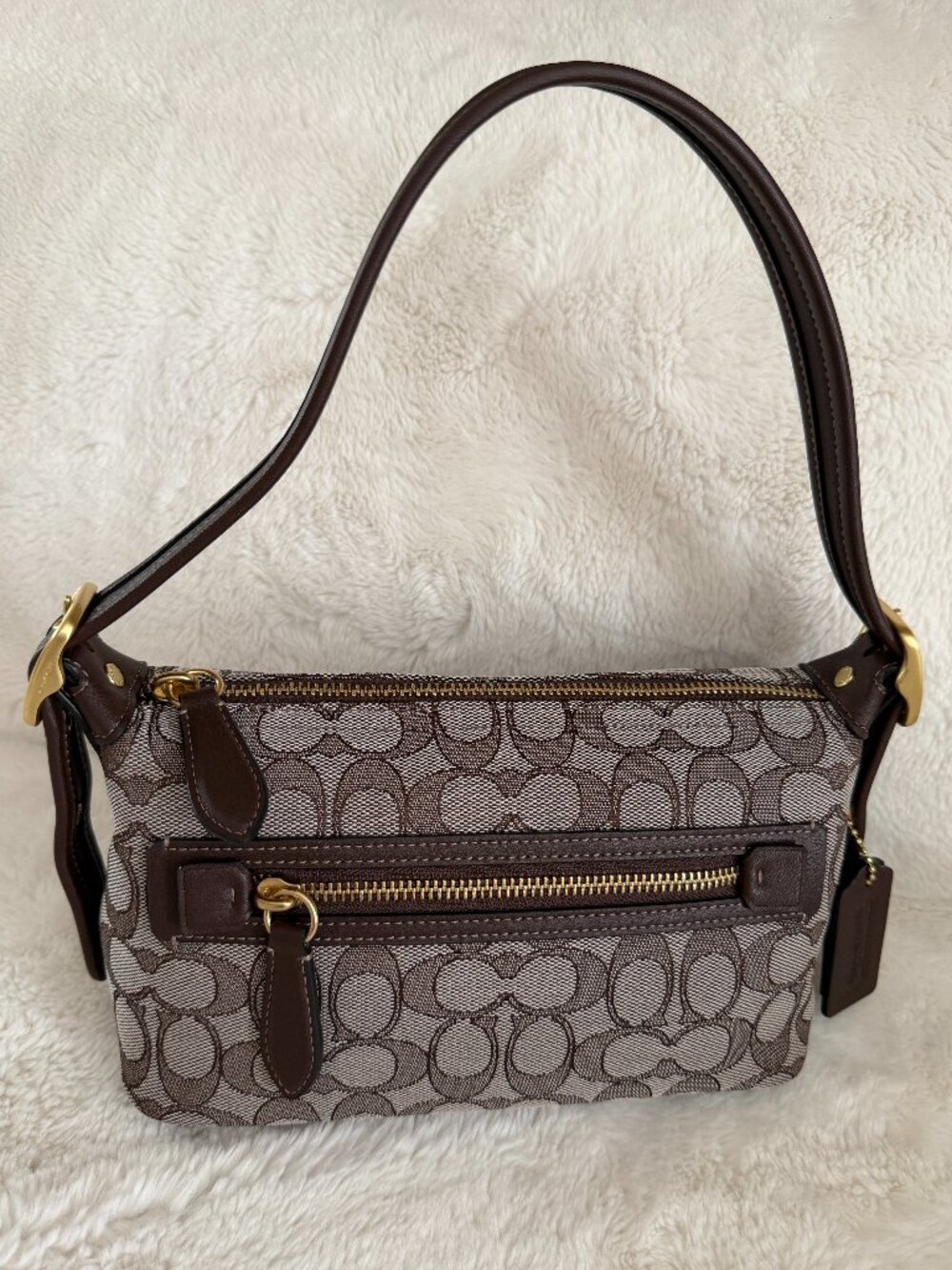 Coach Demi Signature Monogram Jacquard Shoulder Bag - Picture 4 of 16